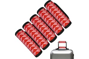 Tailoreadily 5 Pack Luggage Handle Wrap, Cute Luggage Tap Identifiers for Cruise Travel, Suitcase Tags Travel Accessories for Airplane Flying, Red