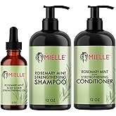 Mielle Organics Hair Strengthening Bundle - Oil, Shampoo and Conditioner