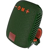Yunseity Portable Bluetooth Speaker for Bike, TG392 IPX5 Travel Outdoor Speaker with Mount, Built in FM Radio, Stereo Handlebar Speaker for Electric Scooters (Green)