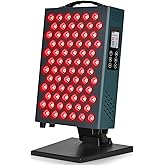 Lawind Red Light Therapy Panel for Face & Body, 660nm Red & 850nm Near Infrared Light Therapy, 72 Dual-Chip LEDs, 180mW/cm² High Irradiance LED Red Light Panel with Remote, Timer & Stand