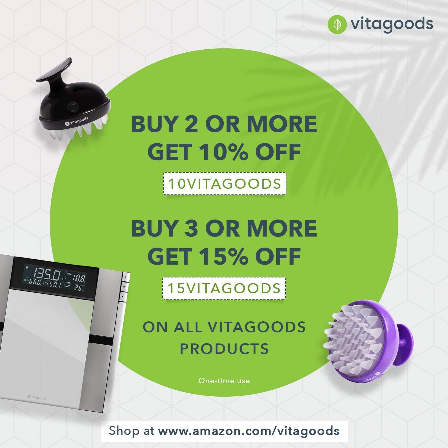 Vitagoods Form Fit Digital Scale and Body Analyzer-Tracks Fat, Weight, Muscle/Bone Mass, Water Weight-397 Pound Capacity, Silver 5 Pound: Home & Kitchen