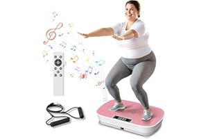 AXEFIT Vibration Plate Exercise Machine - Bluetooth Music & 400LBS Capacity Vibration Plate for Lymphatic Drainage & Weight Loss with 99 Speed Levels, Whole Body Vibration Plate for Home Fitness