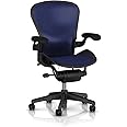 Herman Miller Classic Aeron Task Chair: Standard Tilt - Fixed Vinyl Arms - Standard Carpet Casters