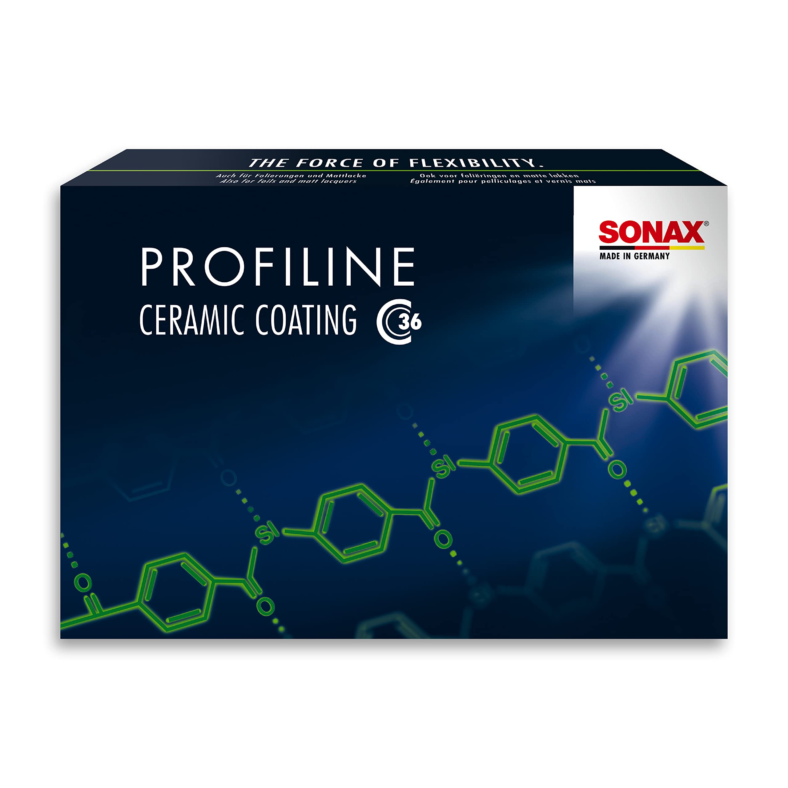 SONAX PROFILINE CeramicCoating CC36 - Flexible long-term protective coat, extends the life of the paintwork surface & provides more colour depth | Item No. 02369410