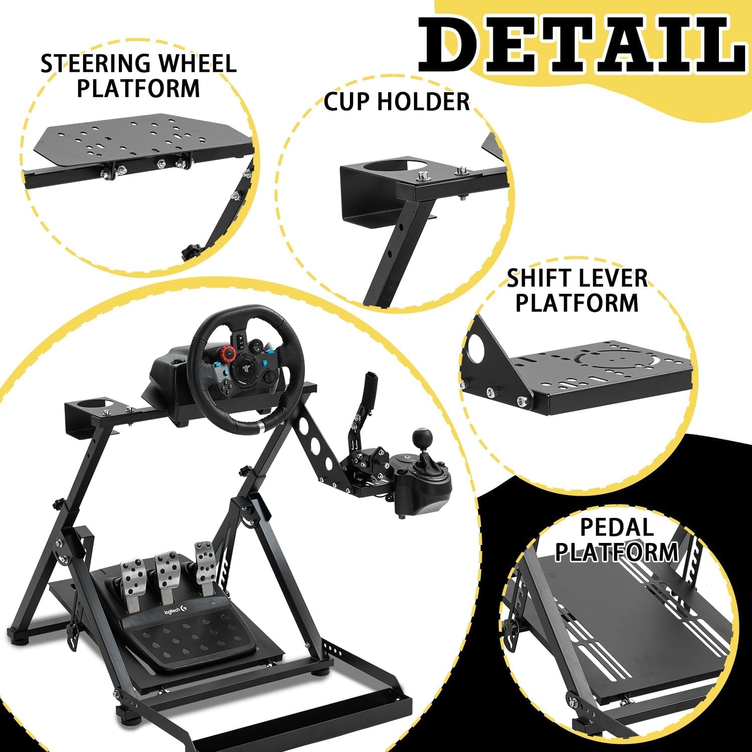 Marada Foldable Racing Sim Mua Marada X-shaped Sim Racing Wheel Stand Height Adjustable & Foldable ...