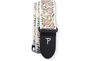 Perri’s Leathers Ltd. - Guitar Strap - Nylon - Jacquard - Regal Flower - Adjustable - For Acoustic/Bass/Electric Guitars - Ma