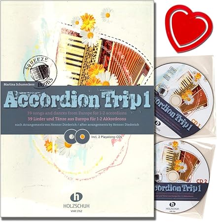 Accordion Trip Band 1 39 Lieder Und Tanze Aus Europa Fur 1 2 Akkordeons Akkordeon Noten Mit 2 Cds Und Bunter Herzformiger Notenklammer Amazon De Musikinstrumente Accordion Trip Band 1 39 Lieder Und Tanze Aus Europa Fur 1 2 Akkordeons Akkordeon Noten Mit 2 Cds Und Bunter Herzformiger Notenklammer Amazon De Musikinstrumente