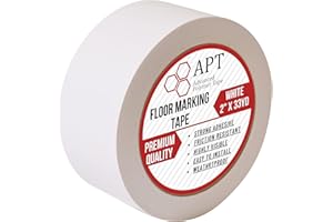 APT, PVC Marking Tape, Premium Vinyl Safety Marking and Dance Floor Splicing Tape, 6 mil Thick, 2'' Width X 33 Yds Length (1 
