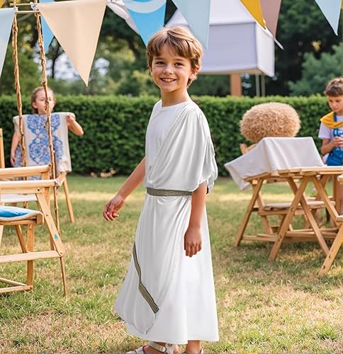 JEGERMIG Boys Toga Costume Kids Greek God Roman Party Children's - Main Image