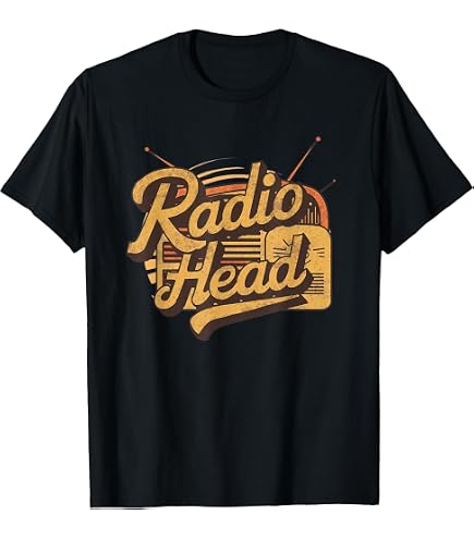 Amazon.com: Radio Head Funny Retro Vintage Cartoon Style T-Shirt