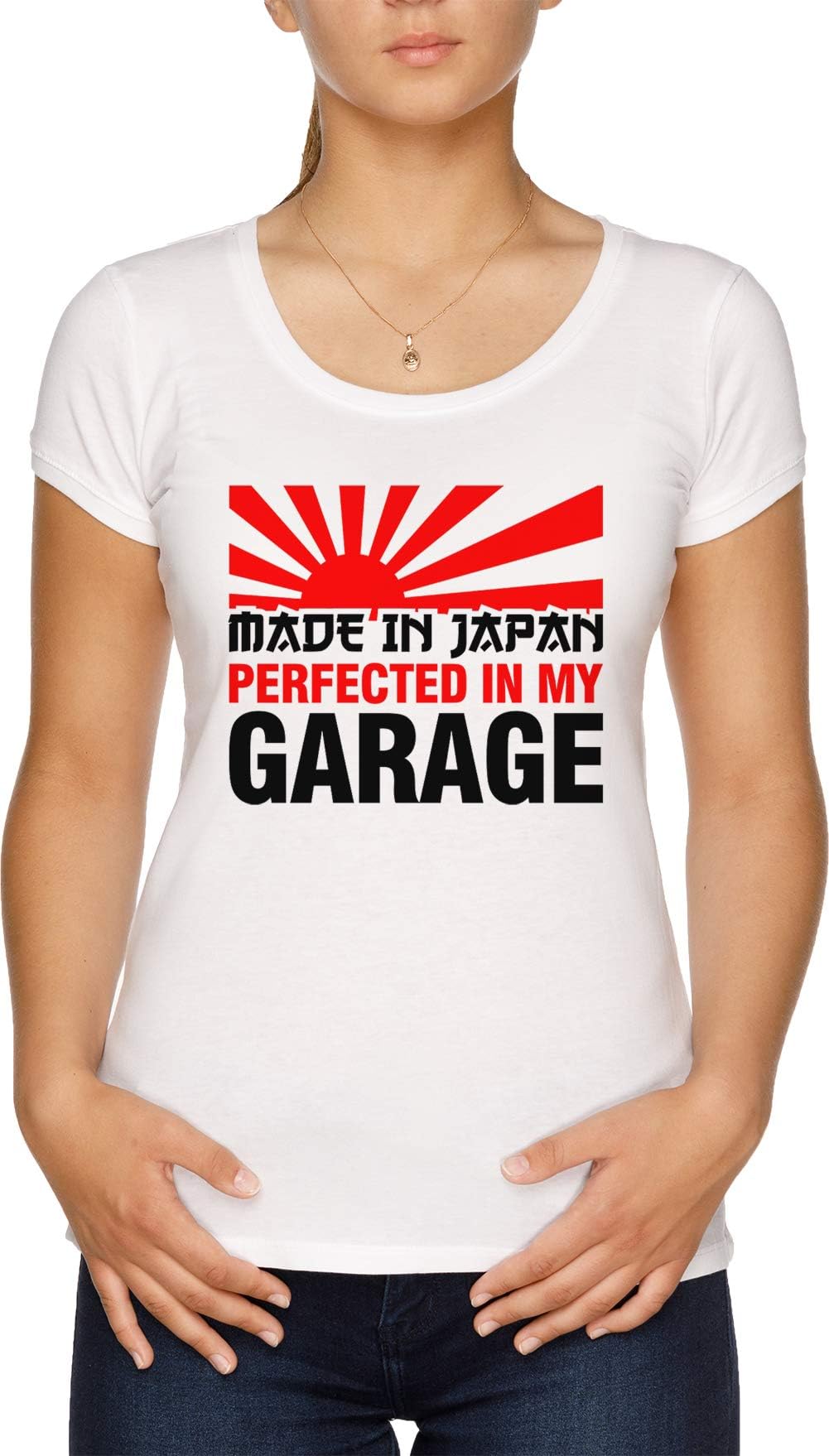Vendax Made in Japan Perfected in My Garage Women's T-Shirt White