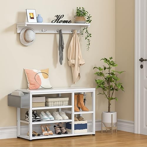 Storage Bench White Hallway Shoe Storage Kempton Shoe Storage