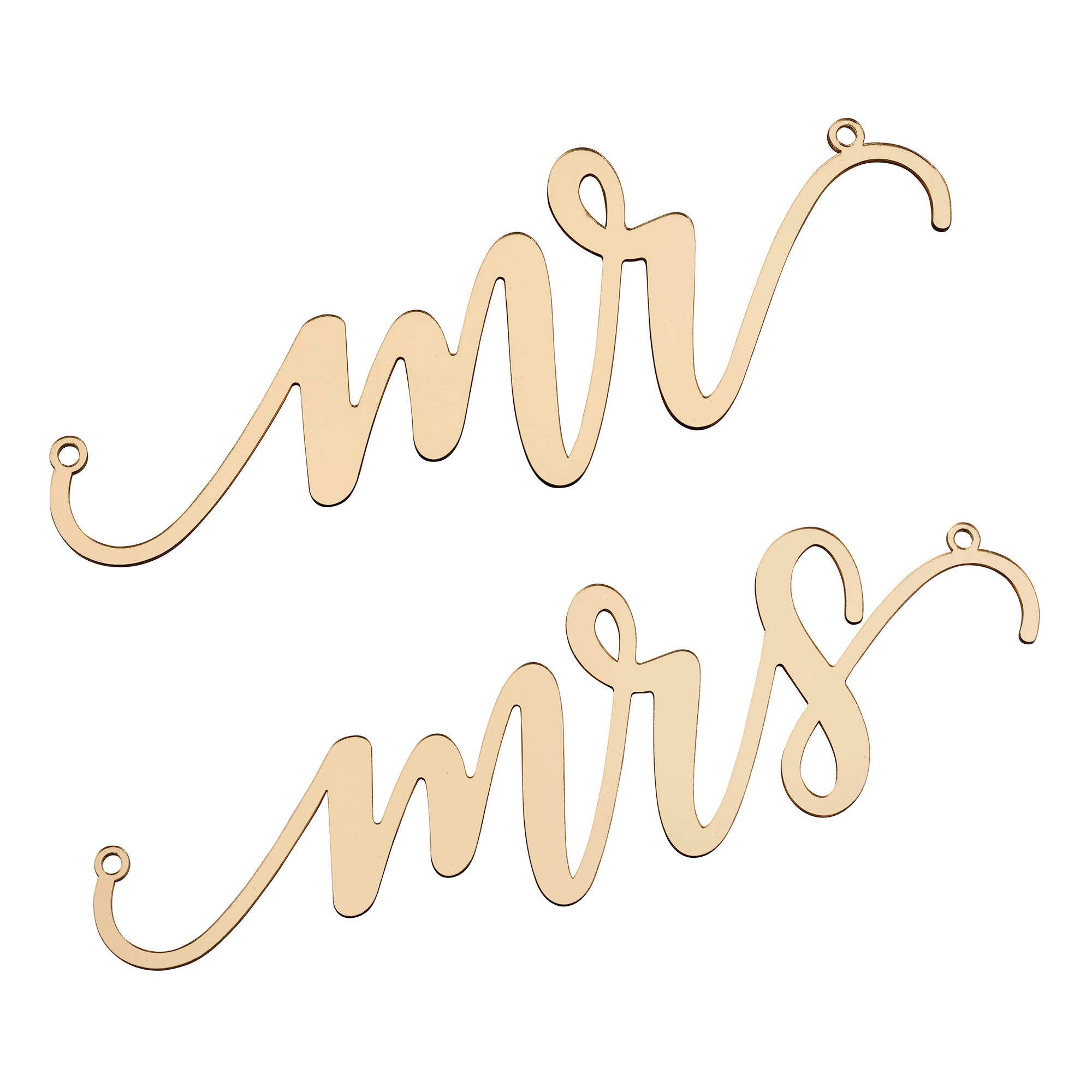 Lillian Rose SI300 G Gold Laser Cut Mrs Chair Signs, Acrylic