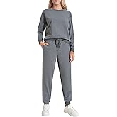 Weintee Women's Petite Jogging Set Pullover Sweatshirt and Sweatpants 2 Piece Sweatsuits