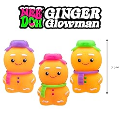 Schylling NeeDoh Squishmas Ginger Glowman