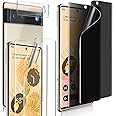 Anbzsign Designed for Google Pixel 6a 5G With [2 Pack] Camera Lens Protector and [2 Pack] Privacy Flexible TPU Film Class,Ultra-Thin,Anti-Scratch,Bubble Free.