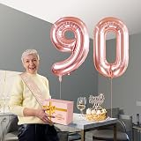 Amosking 90th Birthday Decorations Set for Women Crown Sash Cake Topper view 6