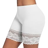 ONEW Slip Shorts for Under Dresses Women Anti Chafing Shorts Seamless Underwear Boyshorts Panties Lace Under Short