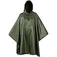 USGI Industries Military Style Poncho Multi Use Rip Stop Camouflage Rain Poncho