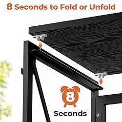 SOROGRA Folding Desk with Storage Pocket for Small