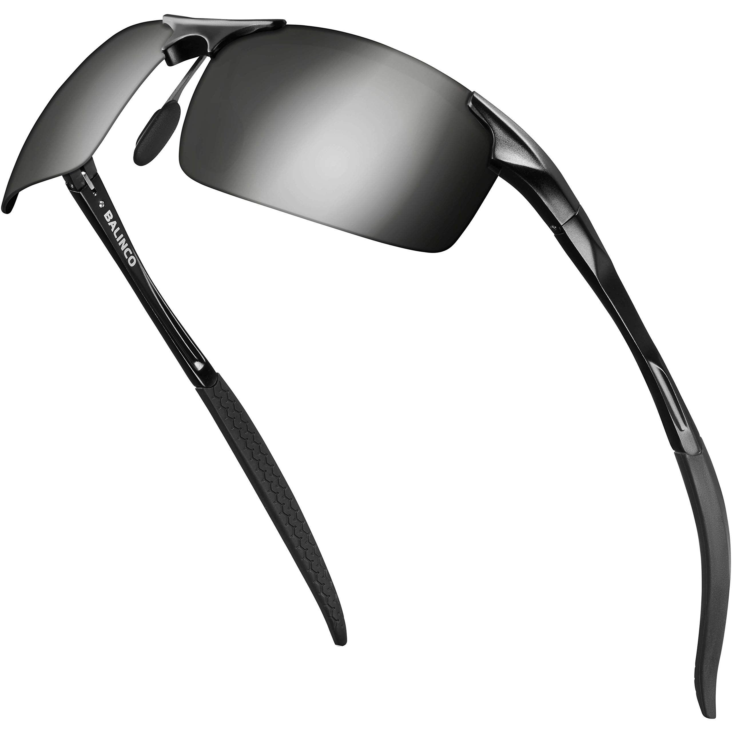 Balinco® Sport Sunglasses with aluminium frame, UV protection & polarised TAC lenses - ideal for cycling - in practical accessory set incl. gift box.