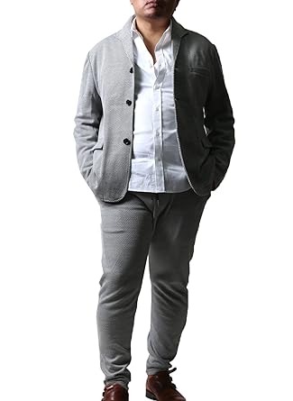 Amazon Co Jp 大きいサイズ カジュアルスーツ メンズ セットアップ