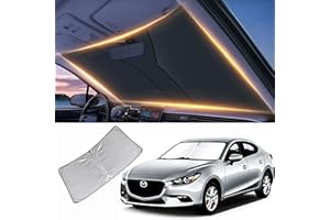 LZYYQX Windshield Sun Shade for Mazda 3 Front Window Shades Cover for 2010-2025 Mazda 3 Car Accessories Windshield Sun Visor Protector