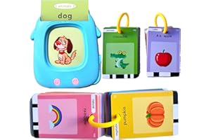 Montessori Toys for 1 2 3 Year Old Talking Flash Cards for Toddlers 1-3, Pocket Speech with 274 Durable Plastic PVC Flash Car