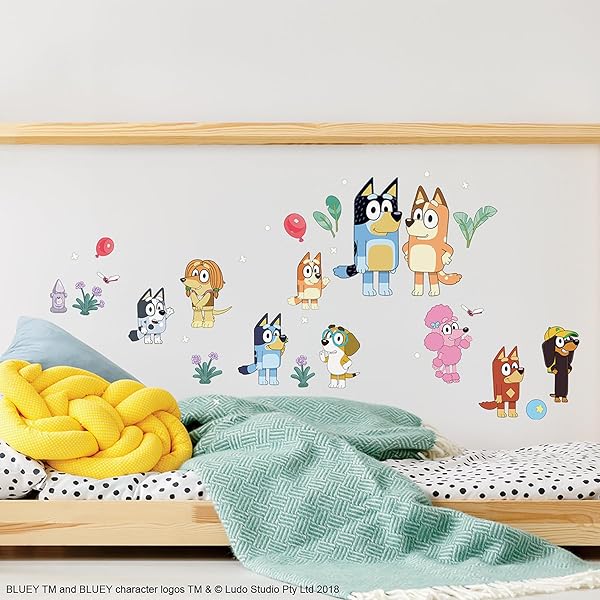 ROOMMATES BLUEY FAMILY AND FRIENDS PEEL AND STICK WALL DECALS, RMK5457SCS