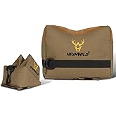 Highwild 900D Oxford Shooting Rest Bags - Front and Rear Support Sand Bags for Shooting Bench Rest, Ideal for Gun Rifle Shooting and Hunting - Water-Resistant Design - Unfilled