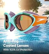 Speedo Biofuse 2.0 Women's Swimming Goggles Female Fit Anti Fog Anti Leak view 5