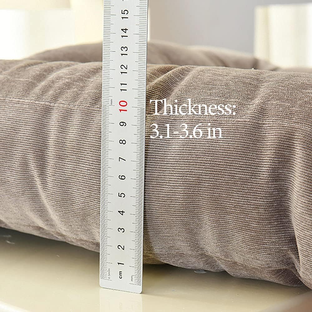 Nathime Floor Pillow Square Meditation Pillow for Seating on Floor Thick Tufted Seat Cushion for Living Room Hanging Swing Chair Window Pads 22x22 Inch, Grey, 1Pc: Kitchen & Dining