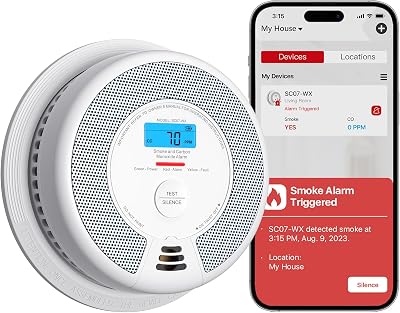 X-Sense SC07-WX Wi-Fi Smoke CO Alarm Replaceable Battery Smart App Security