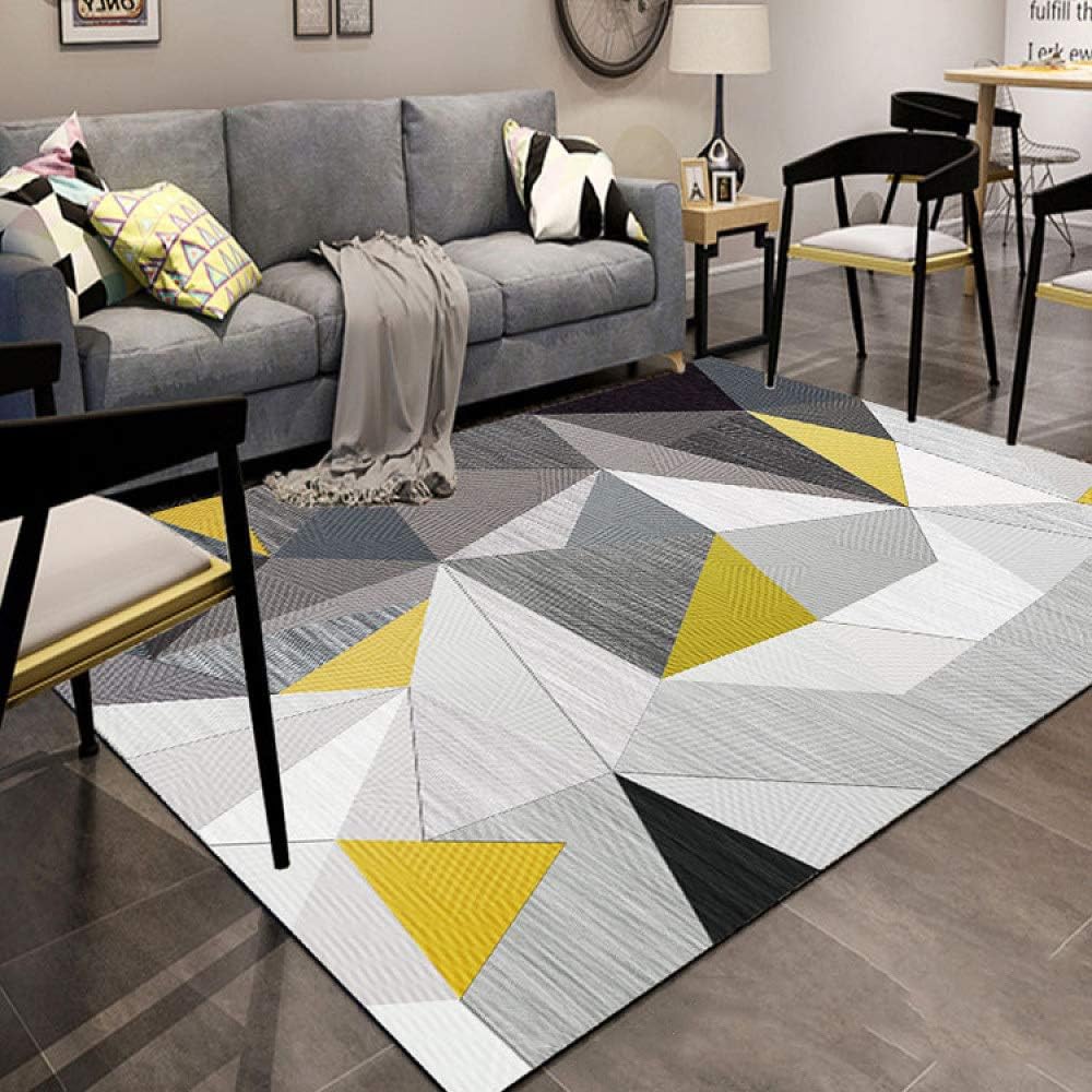 HYMY Alfombra Diseño Geométrico Moderno Área De Sala De Estar Alfombra