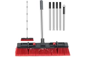 Industrial Heavy-Duty Push Broom with 70" Adjustable Handle – Ideal for Outdoor & Commercial Use