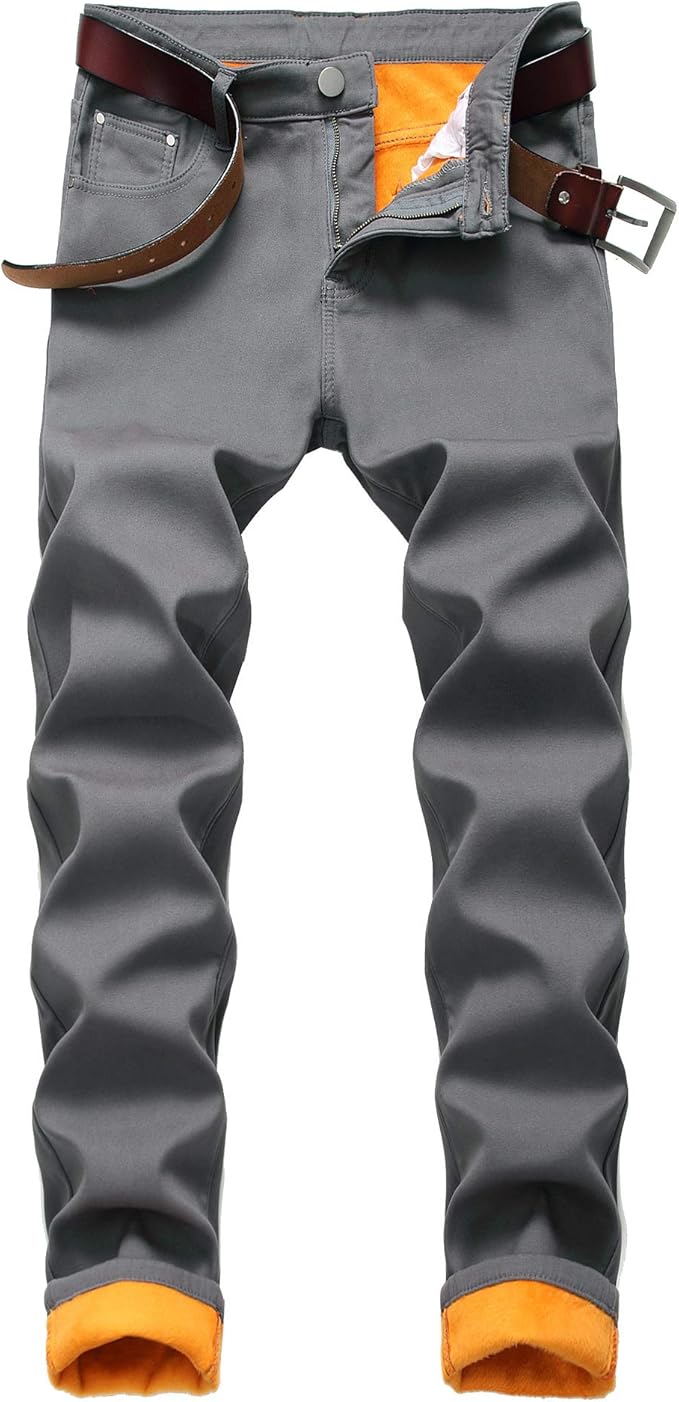 fleece lined slim fit jeans