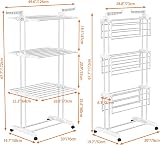 HOMIDEC 4-Tier Airer Clothes Drying Rack Stainless Steel Large Indoor Outdoor view 8
