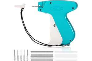 WILFOX Stitchy Quick Clothing Fixer, Mini Fine Stitch Gun for Clothes,Quick Stitch Sewing Gun for Quilting Hemming,Tagging Gun for Clothing with 6 Fine Needles,1000 Black & 1000 White Micro Fasteners