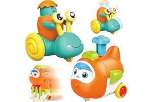 VUSUM Toddler Toys for 1 Year Old Boy,Press to Go Car Baby Toys 6-12-18 Months,Push Toy Cars for Toddlers 1-3,1 Year Old Boys Girl Gift 1 2 3 4 Year Old Boy Girl Toys First Birthday Gifts Christmas Airplane