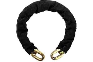 Yarlung 2 Feet Hardened Steel Security Chain, 10KS 3/8" Thick Heavy Duty Square Link Chain for Bikes, Motorcycles, Protected 