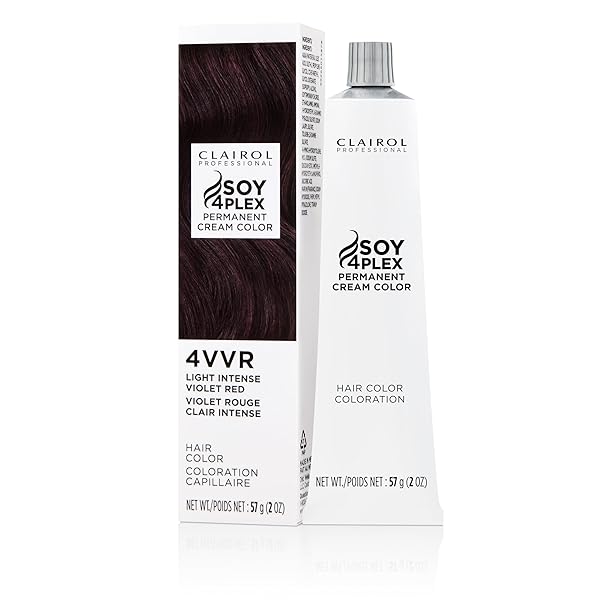 CLAIROL PROFESSIONAL CRÈME PERMANENTE, 4VVR LIGHT INTENSE VIOLET RED, 2 OZ. – PACKAGING MAY VARY