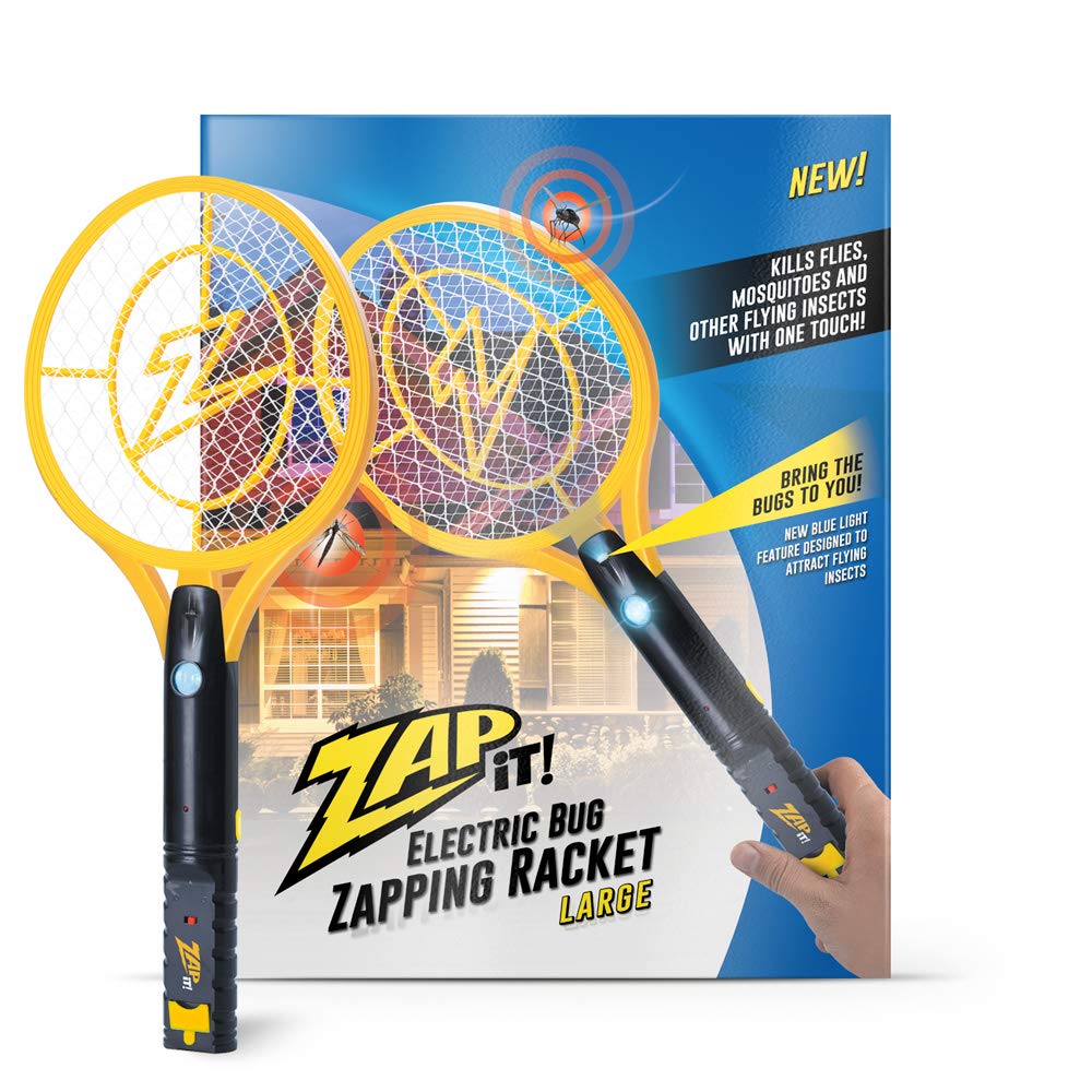 Photo 1 of ZAP IT! Bug Zapper Rechargeable Bug Zapper Racket W/ Blue Light Attractant, 4,000 Volt, USB Charging Cable
