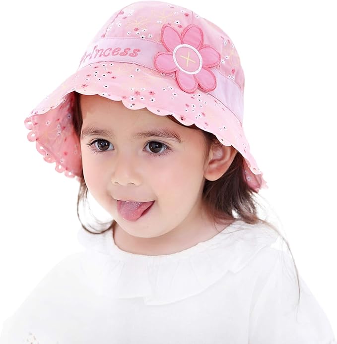 Amazon 女の子太陽の帽子プリンセスピンクのかわいい赤ちゃんの