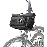 Rhinowalk Bike Handlebar Bag for Brompton Folding Bike Quick Release Bicycle Front Bag with Shoulder Strap Rain Cover for Urban Cycling