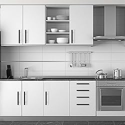 Onateel 30 Pack 6 Inch Matte Black Cabinet Pulls