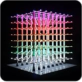 iCubeSmart 8x8x8 3D Led Cube Kit DIY Electronic Kits Soldering Project Kit with 3D Editing Software [3D8P-MULTI]