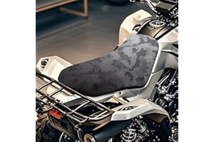 Qiyupavto Gradient Gray Camo ATV Seat Cover Waterproof Non-Slip Four-Wheeler Seat Protector Universal ATV Accessories Compati