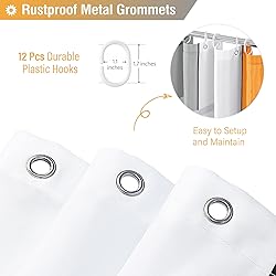 BTTN Orange Fabric Shower Curtain, Modern Geometric