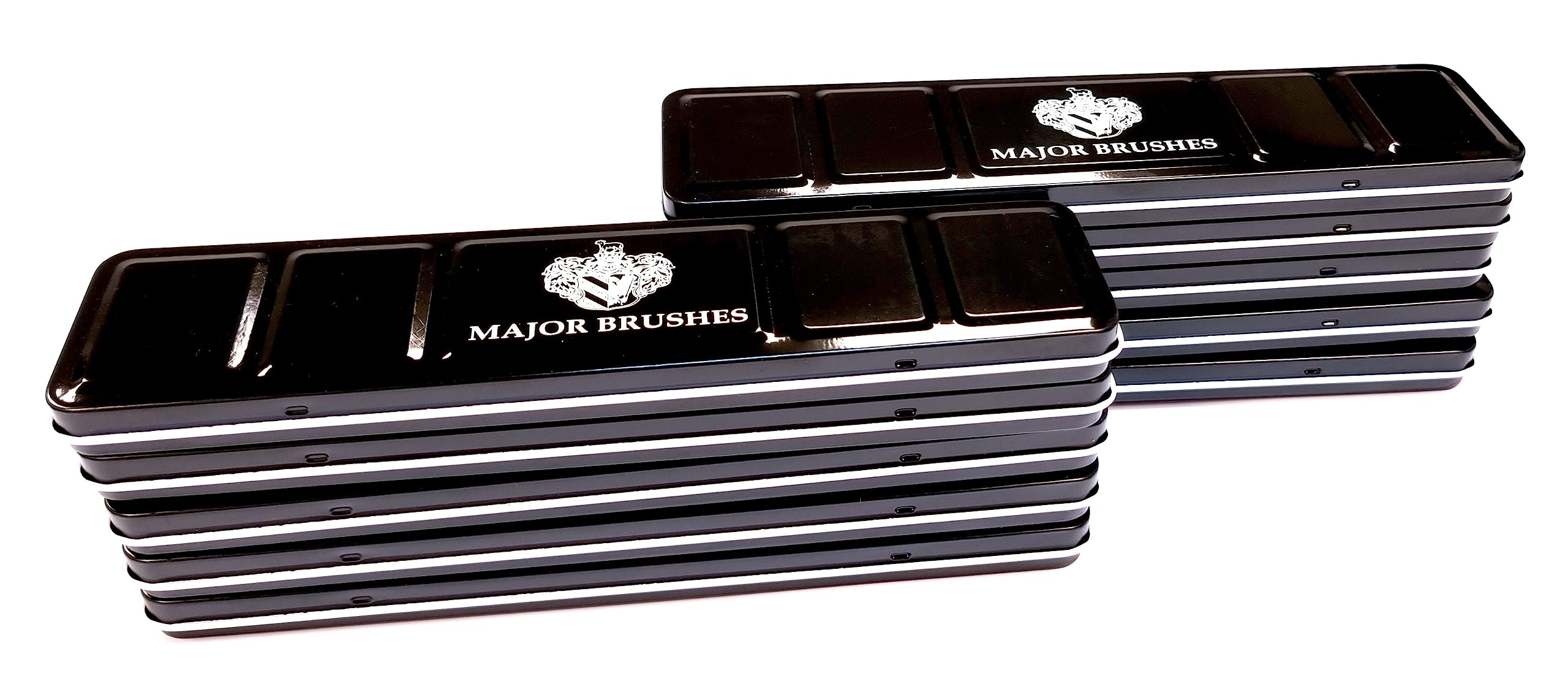 Major Brushes Black 12-Block Premium Watercolour Tin - Pack of 10