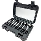CORTOOL Forstner Bit Set 8Pcs Hex Shank, Wood Drill Bits Set with Multi Sided Shank